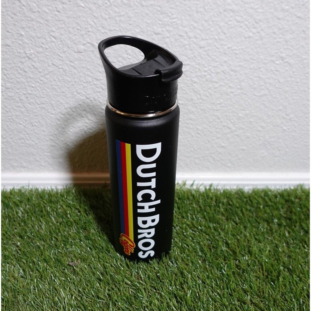 Dutch Bros Coffee Stainless Steel Insulated 20 oz Tall Black Tumbler Bottle